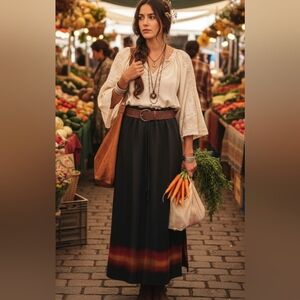 Vintage Holt Renfrew wool maxi skirt size 2